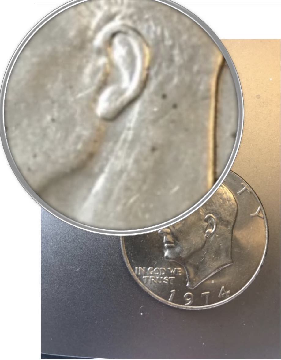 1974-D-Eisenhower-Dollar---Variations?-But-Both-D's?
